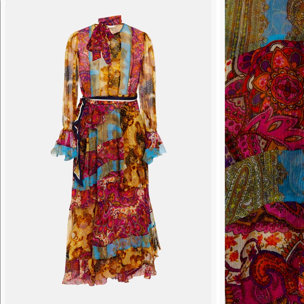 Zimmermann Fiesta Flounce Long Dress. Size 1 is equivalent to US size 6.